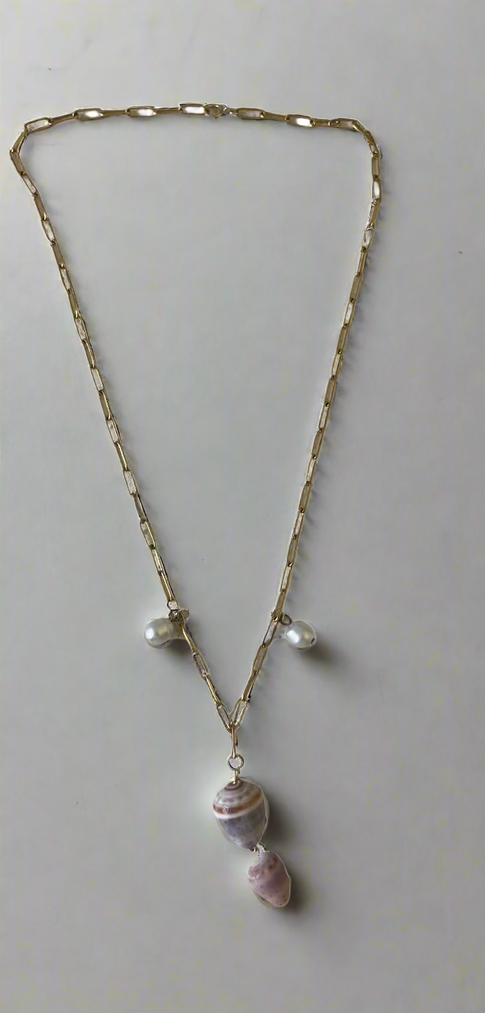 Stacked Cone Shell Necklace