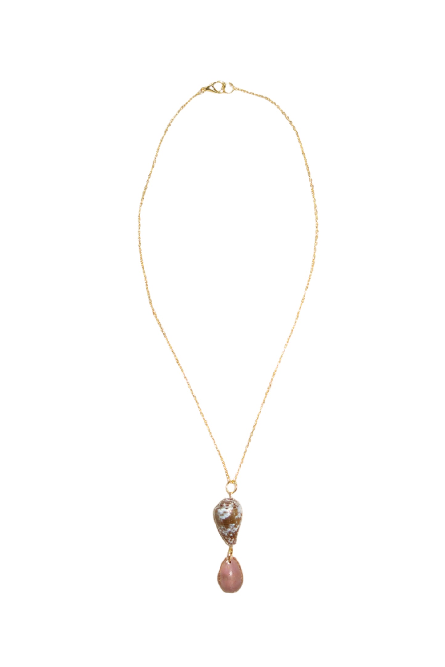 cone and cowry shell necklace