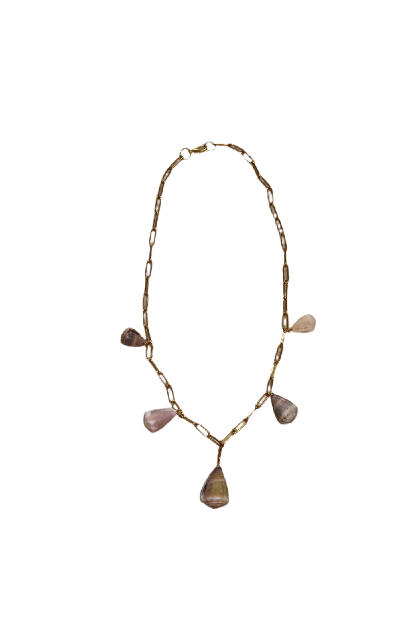 tiered cone shell necklace
