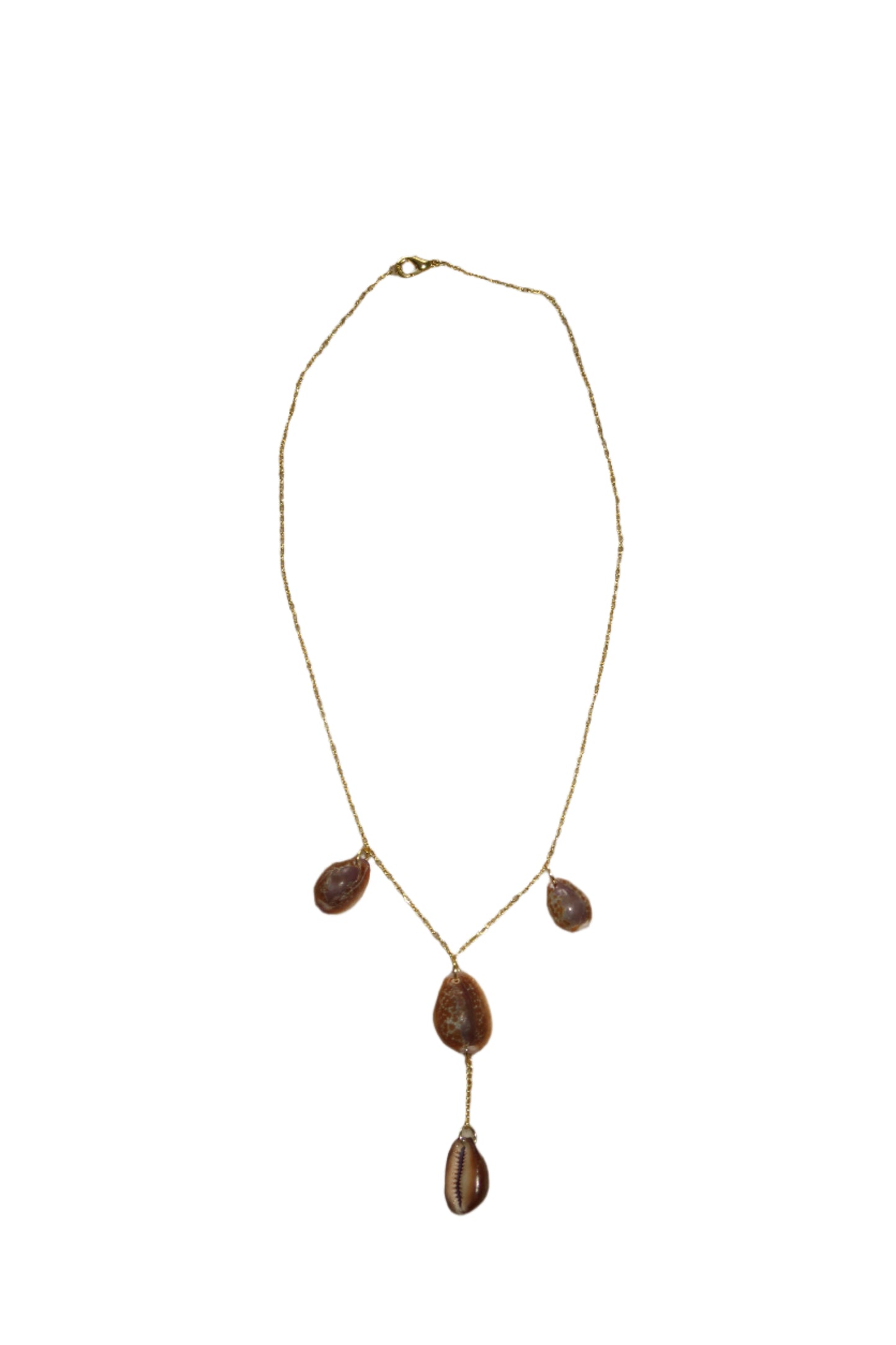 tiered cone shell necklace
