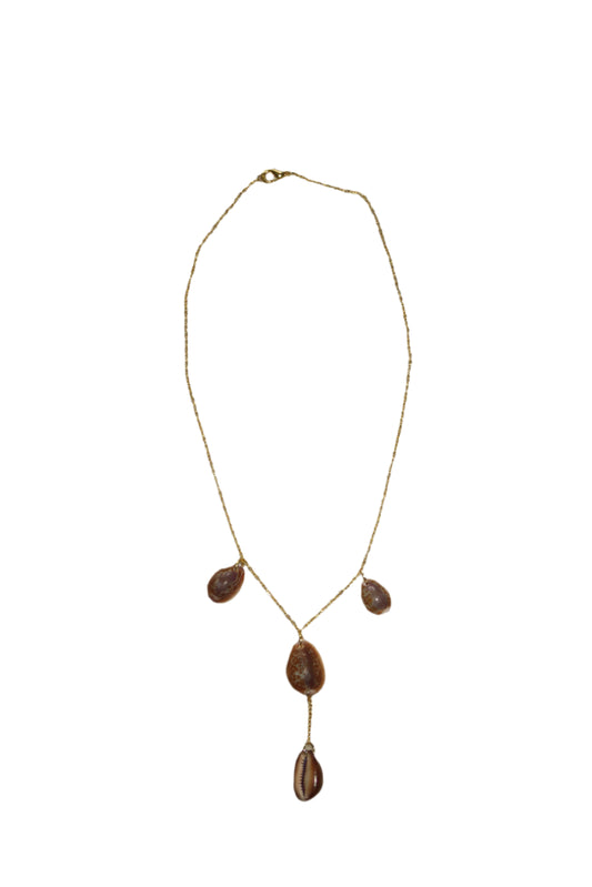 tiered cone shell necklace